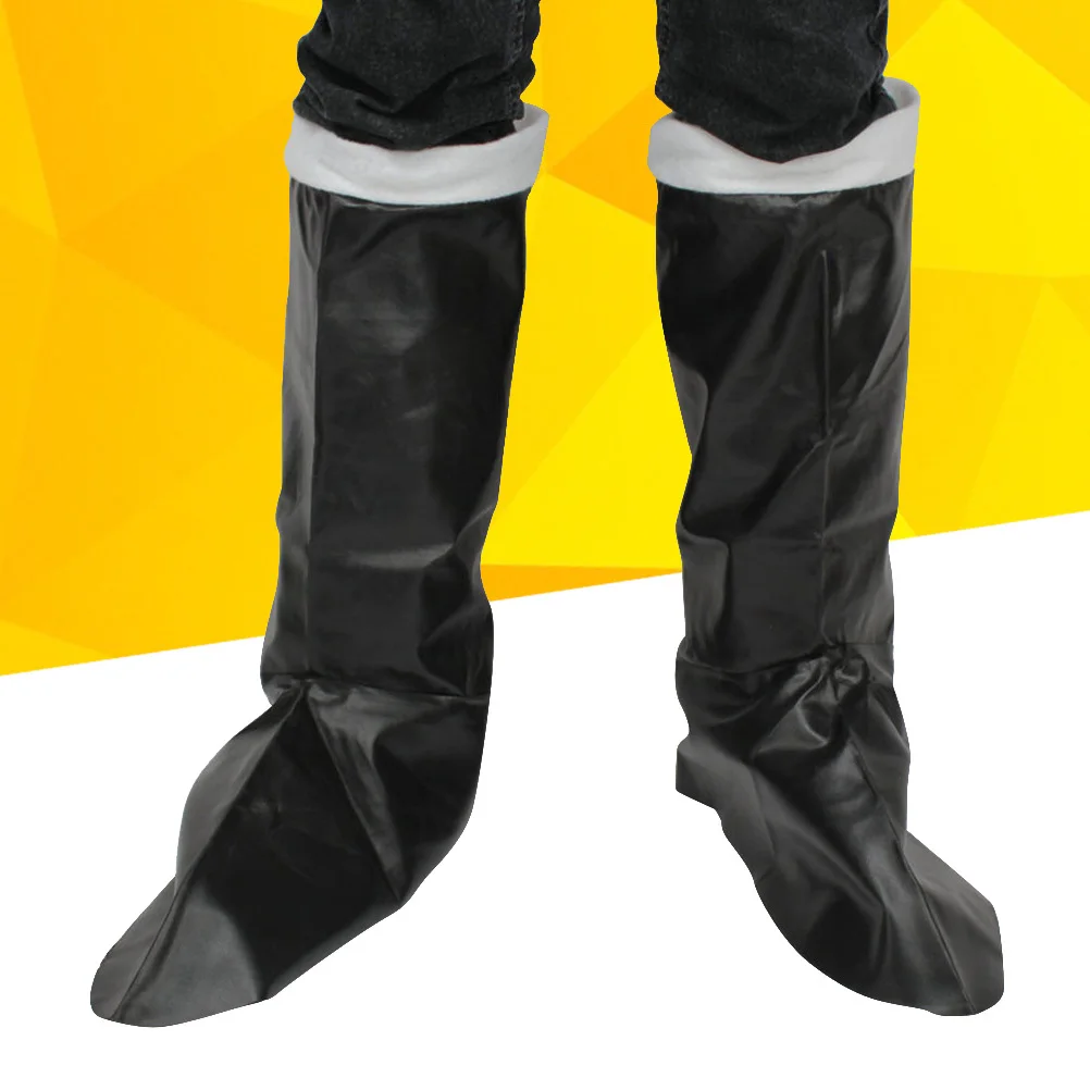 Couvre-bottes artificielles en PU pour enfants de 10 à 13 ans, couvre-bottes pour noël, Cosplay, accessoires de spectacle sur scène