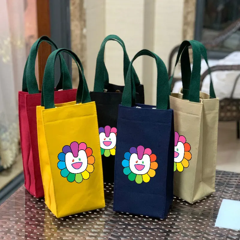 Kpop Bunnies Sunflower Handheld Cup Portable Tote Bag Double-Layer Water Bottle HolderThermos Umbrella Cosmetic Cases