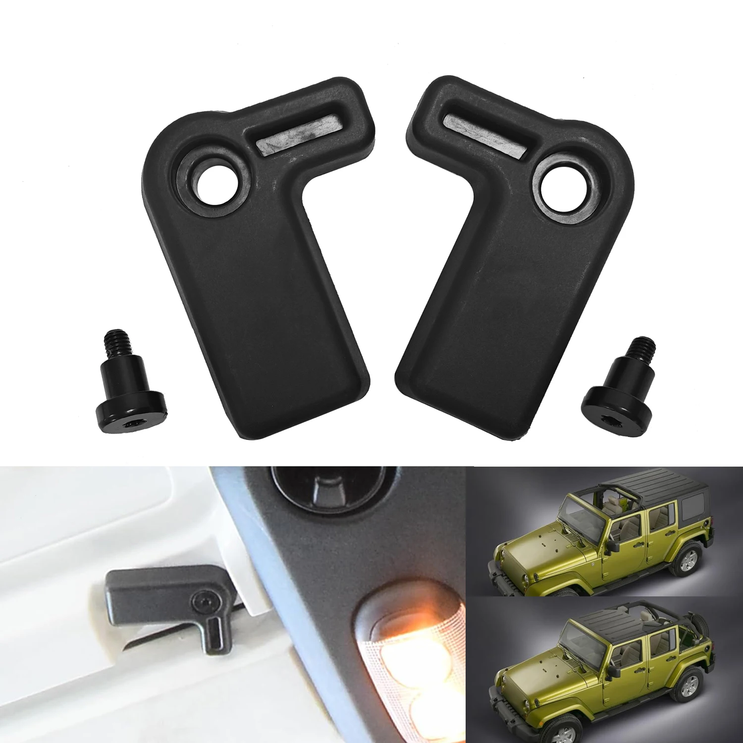 Offroad Hardtop Support Top Panel Cover Lever Roof Removal Switch Handle Latch for Jeep Wrangler JK JKU 2007-2017 68004567AB