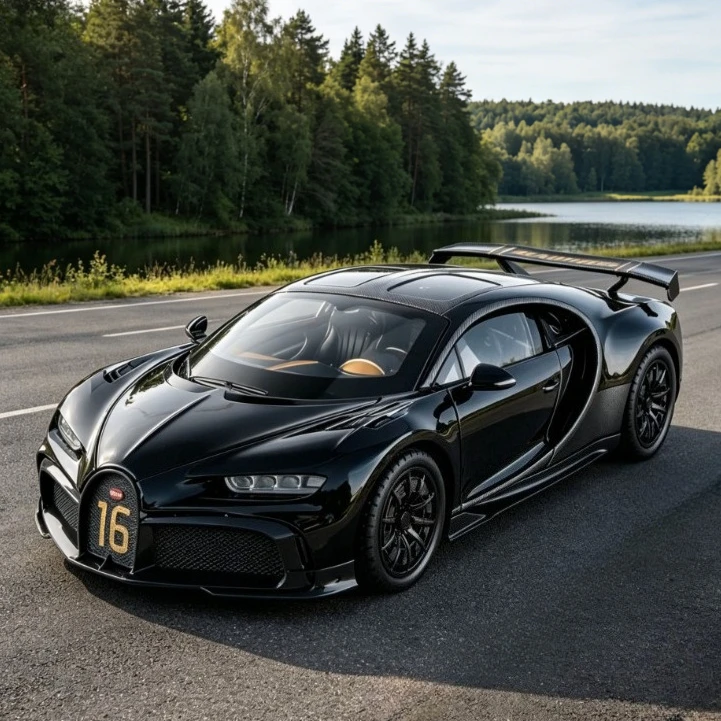 1:24 Chiron Alloy Sports Car Model Ornament Toy Diecast Alloy Car Model Collectible Gift