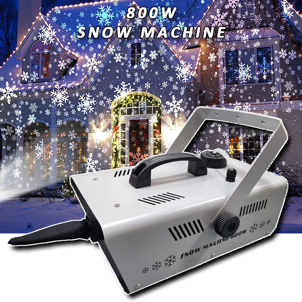 800W Snow Machine Stage Effect Equipment For Dj Disco Wedding Party Christmas Event DMX512 Remote Control Club Winter Decoration