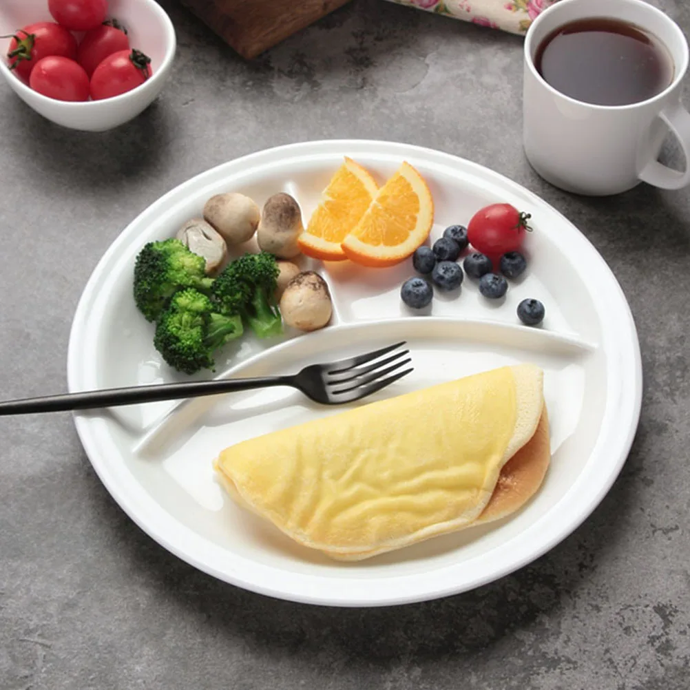 

1 шт., детская обеденная тарелка, керамический материал, гладкая поверхность, длительный срок службы, универсальный поднос для еды, аксессуары для дома, поднос для еды