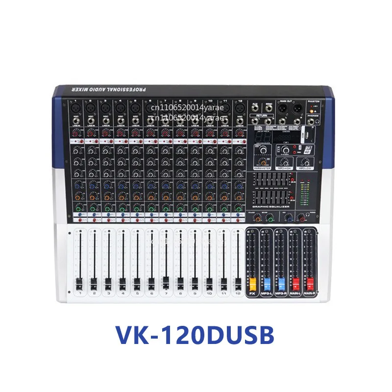 Mezclador de 6/8/12/16 vías con amplificador con efecto USB Mezclador profesional para reuniones de puesta en escena KTV