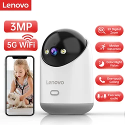 Lenovo 3MP kamera WiFi inteligentny dom kryty bezprzewodowa kamera monitorująca IP automatyczne śledzenie bezpieczeństwo CCTV nadzór niania elektroniczna baby monitor