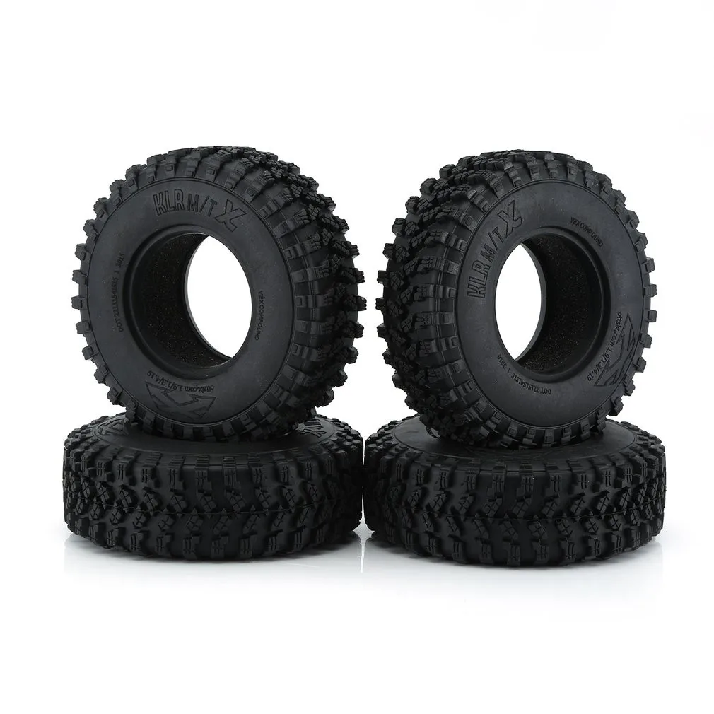 4PCS 1.9 inch Rubber Rocks Tyres Wheel Tires 100mm 105mm 115mm 120mm for 1:10 RC Rock Crawler SCX10 90046 D90 TF2 Traxxas TRX-4