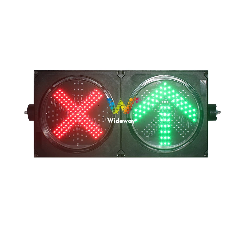 PC Shell 300mm Croce rossa freccia verde LED semaforo parcheggi luce guida