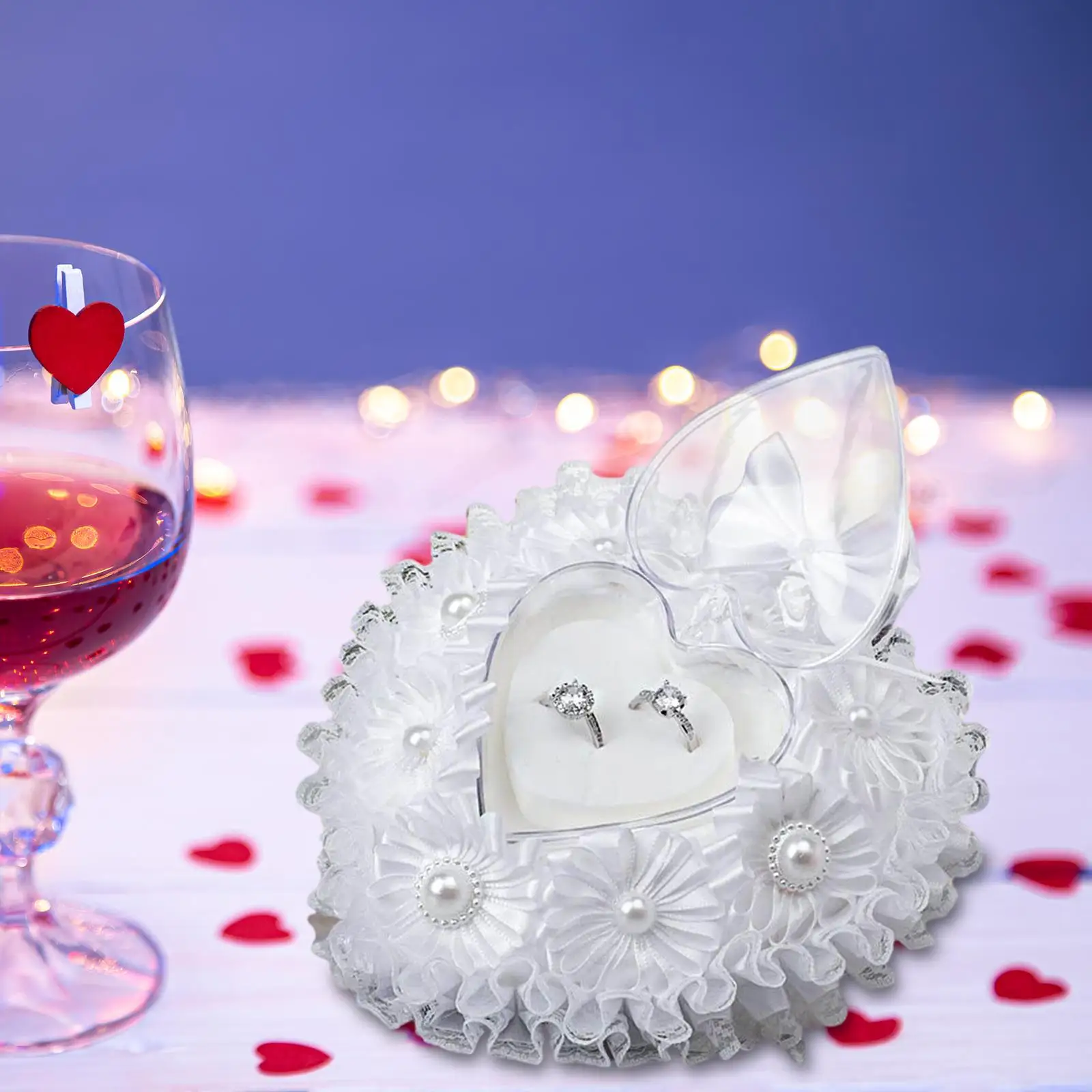 

Кольцо в форме сердца, декоративное прочное обручальное кольцо, персонализированное удобное предложение на годовщину, фотокольцо