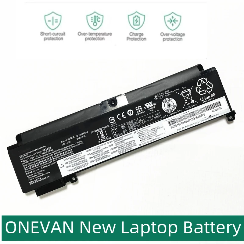 ONEVAN-Batería de ordenador portátil T460s, accesorio para Lenovo T470S 01AV406 00HW023 00HW024 00HW025 00HW022 01AV407 SB10J79004 SB10F46463, novedad