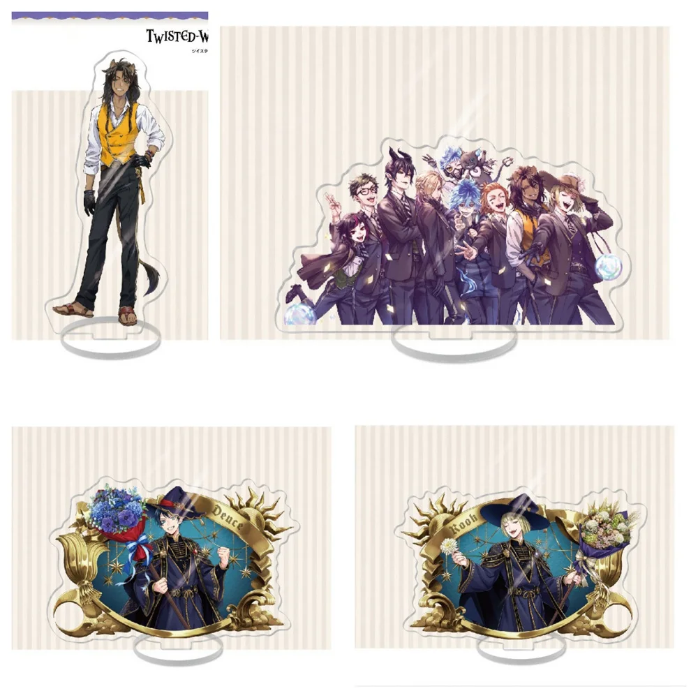15CM Anime Twisted-Wonderland Acrylic Stand Keychain Model Cosplay Characters Ornament Accessories Goods Collection Gifts