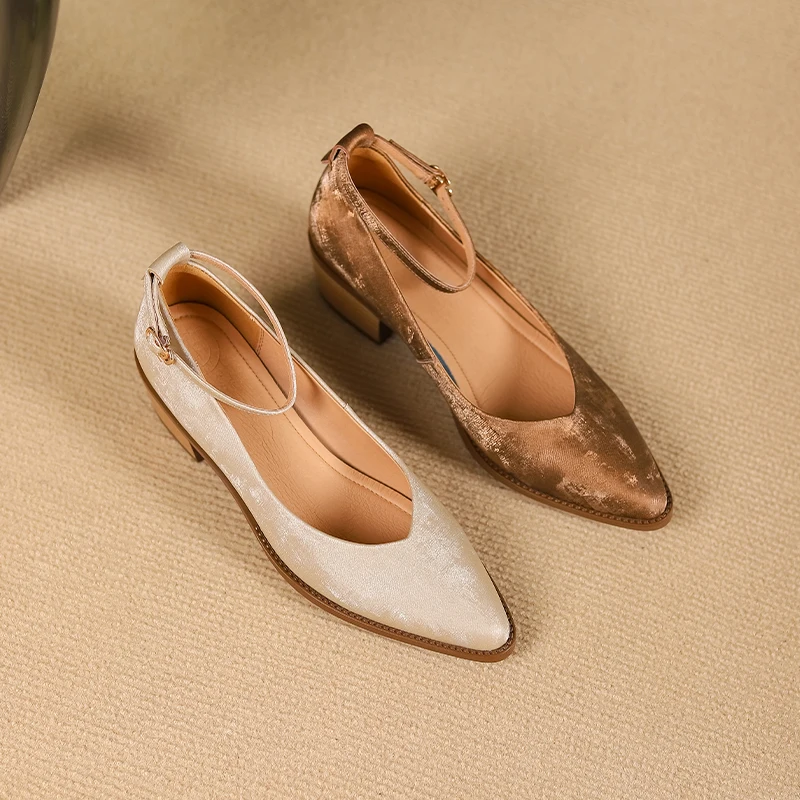 Women Pumps Fashion Shoes Women Pointed Toe Lady Shoes Spring Summer Autumn Elegant Lady Casual Fashion Chinese style A3