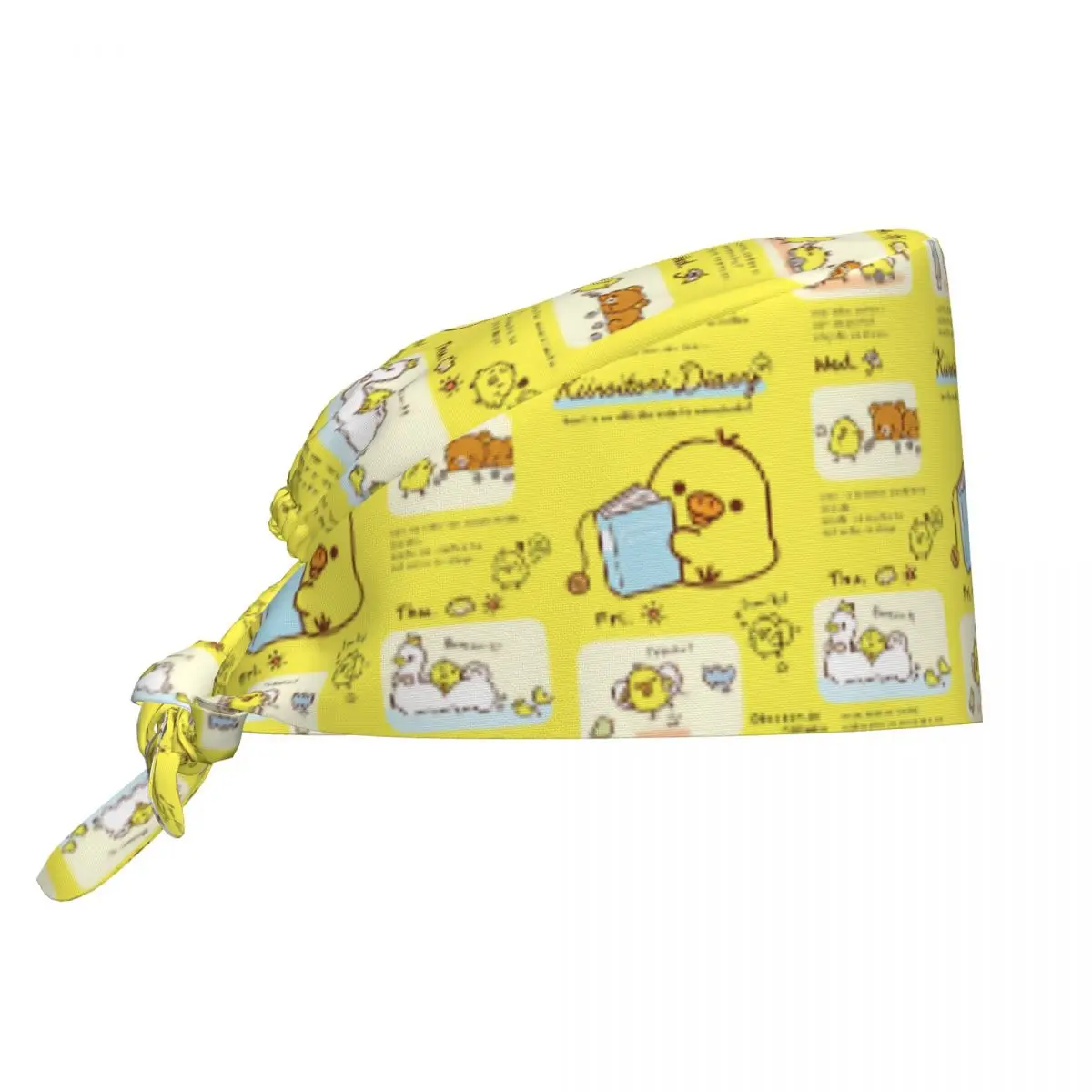 Medical Cap Rilakkuma Work Scrub Cap For Unisex Adjustable Nursing Hats Holder Long Hair Graphic Working Cap