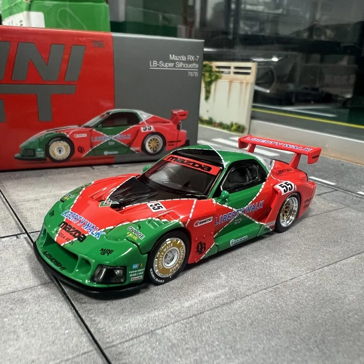 

MINIGT 1:64 Mazda RX-7 LB-Super Silhouette 787B alloy car model
