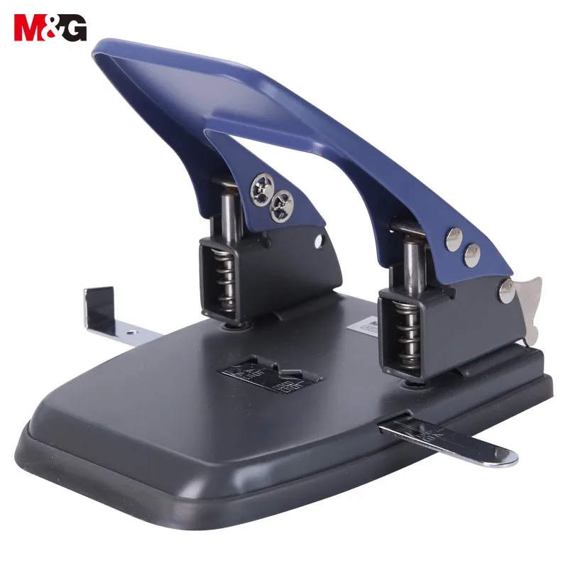 M&G Medium 30 Page Punch Portable Double Hole Punch Bore 7mm/ Hole Distance 80mm