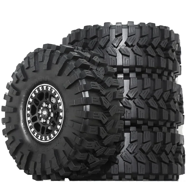 1.9 Inch 120mm Rubber Tires+metal Wheel Hub For 1/10 Rc Crawler Car Trxs Trx4 Trx6 Axial Scx10 90046 Redcat Yikong Rc4wd Rgt