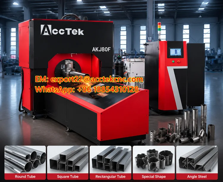 Automatic Fiber Laser Tube Cutting Machine CNC Pipe Cutter For Square Round Metal Pipes With Rotary Device Fast And Accurate Pro