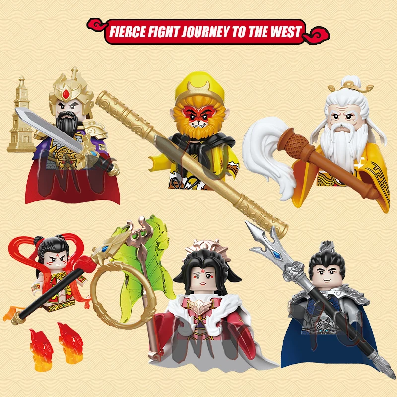 New Journey To Thewest Chinese Movie Anime DIY Mini Figures Weapons Model Building Blocks Kids Toys Gifts For Boys Girls Juguete