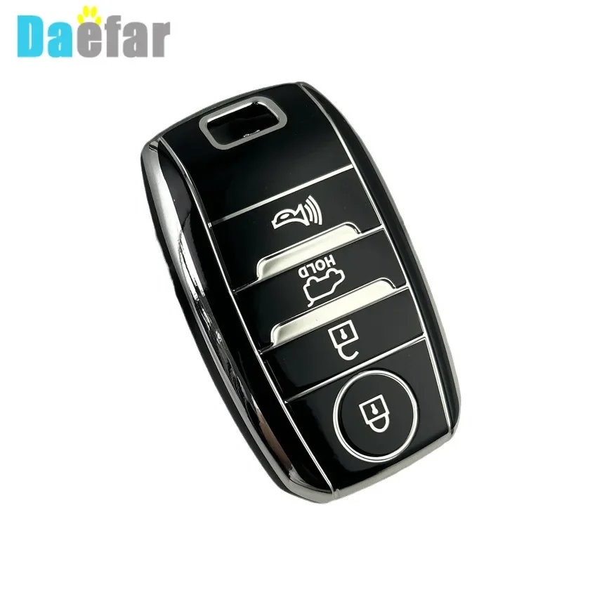 For Kia Sportage Cerato Optima K2 K3 K4 K5 Rio Kia Soul Carnival Sedona NIRO Sorento Rio Forte 4 Button TPU Car Key Case Cover