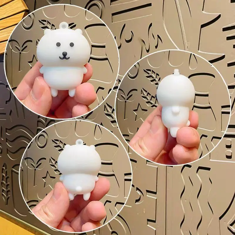 الكورية نكتة الدب المفاتيح لطيف الكرتون قلادة دمية حقيبة سحر مضحك لعبة الملحقات هدية عيد ميلاد للفتيات النساء زوجين الأصدقاء