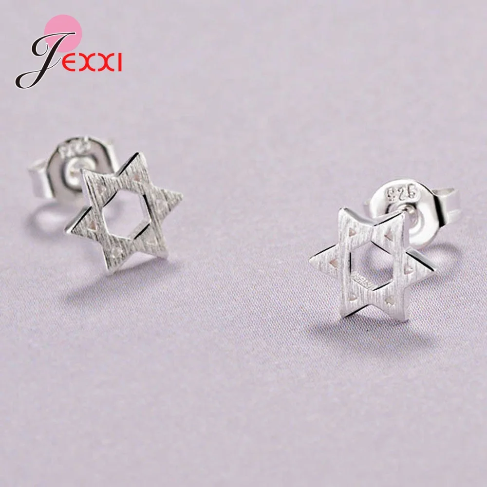 Real 925 Sterling Silver Jewelry For Women Cute Animal Hollow Earring Stud Small Stud Earring For Girls Wholesale/Retails