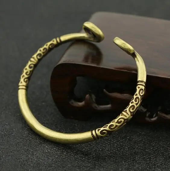 Chinese Pure Handmade Brass Tight Hoop Curse Bracelet Craft Sunwukong Bracelet Supreme Treasure Bracelet Gift