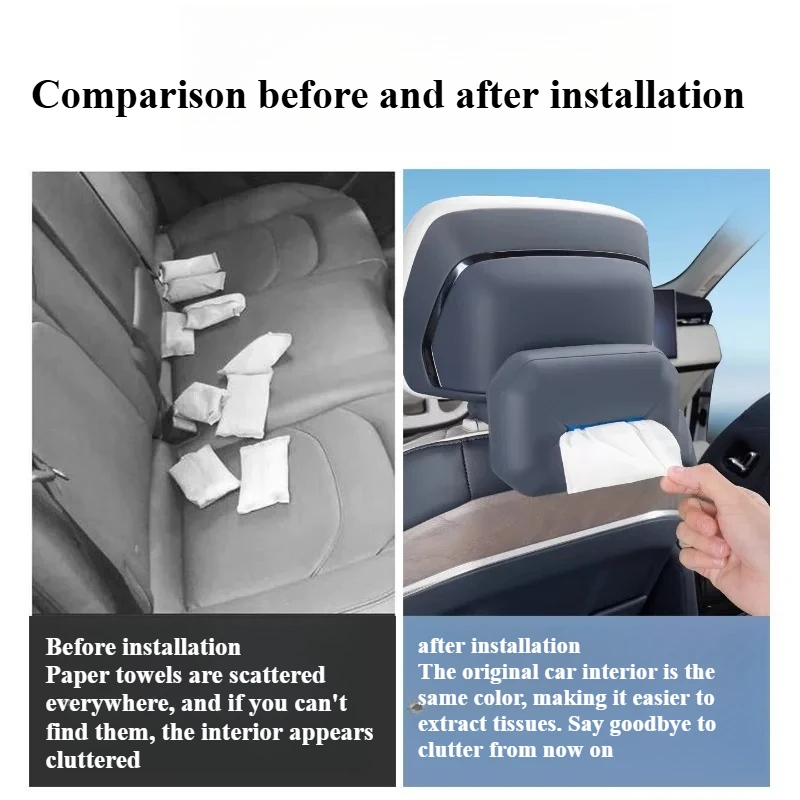 For Zeekr 9X/Zeekr 8X Car tissue box - Silicone paper drawer storage and organization fearless of bumps and impacts