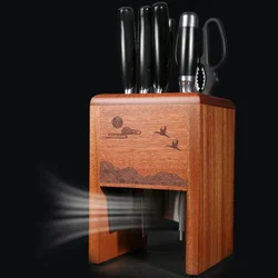 Thickened Wood Chef Kitchen Knife Stand Large Stable Home Knife Block Storage Accessorie Restaurant Bar Knife Holder Organizer