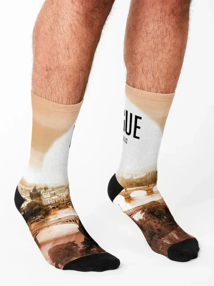 Prague - Czech Republic Socks happy cool loose soccer anti-slip Male Socks Women's