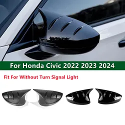 For Honda Civic 11th 2022 2023 2024 ABS Car Rearview Side Mirror Cover Wing Cap Exterior Door Housing Shell Sticker Trim