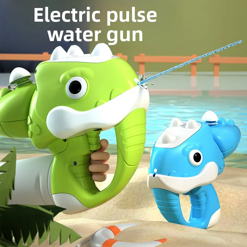 Summer new electric Triceratops children's water play pulse water gun boys outdoor water spray toys