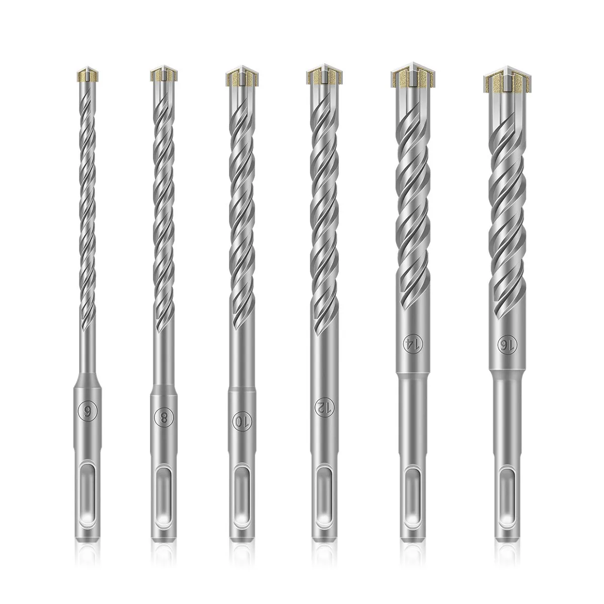 Cross alloy electric hammer drill bit, concrete punching impact drill bit, wall punching drill bit tool