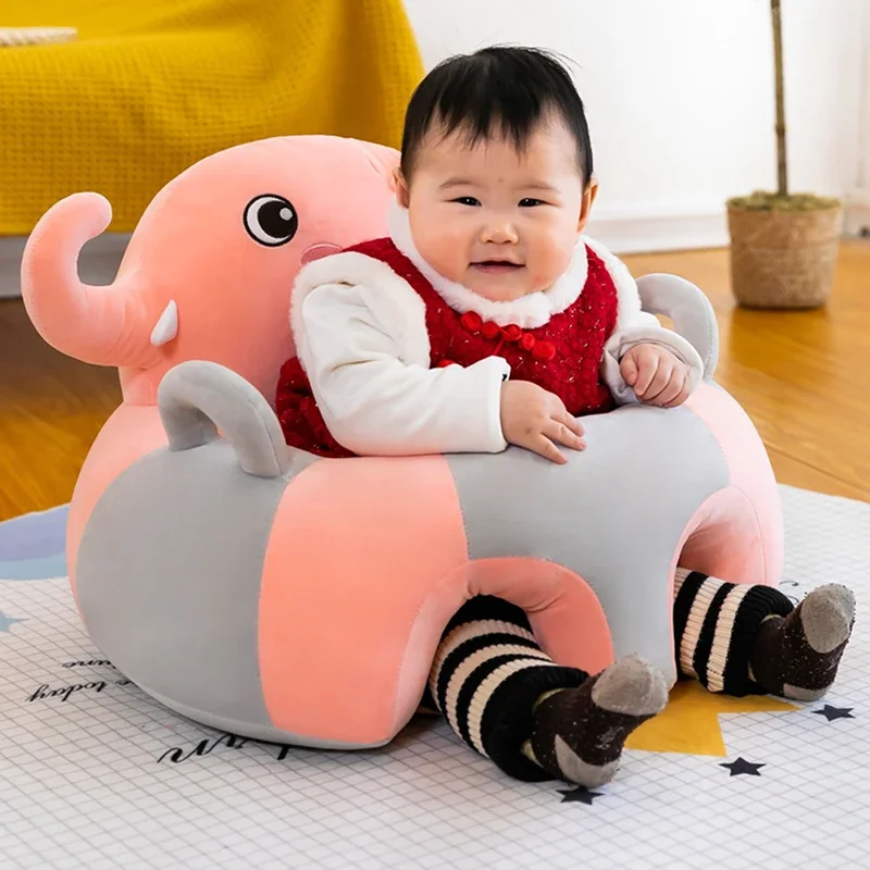 1pcs Baby Sofa Support Seat Cover Baby Plush Chair Learning To Sit Comfortable Toddler Nest Puff Washable without Filler