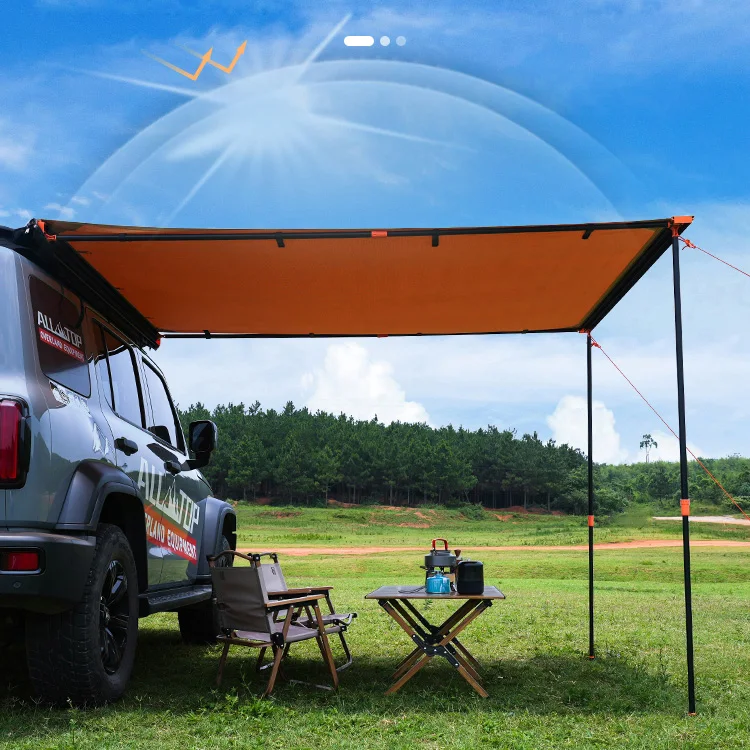 

Wholesale Shell Car Awning Rainproof Camping Retractable 4x4 Camping Car Awning Tent Car Roof Side Awning Canopy