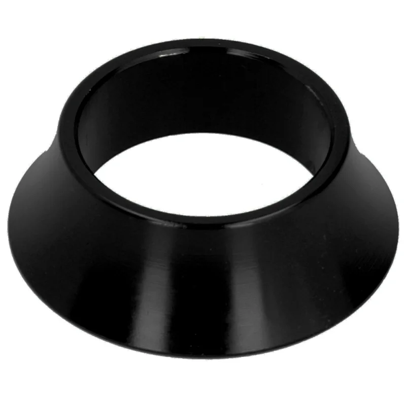 2Pcs CNC Aluminium Alloy 15mm  Bicycle Taper Washer Bike Front Fork Conical Stem SpacersBlack