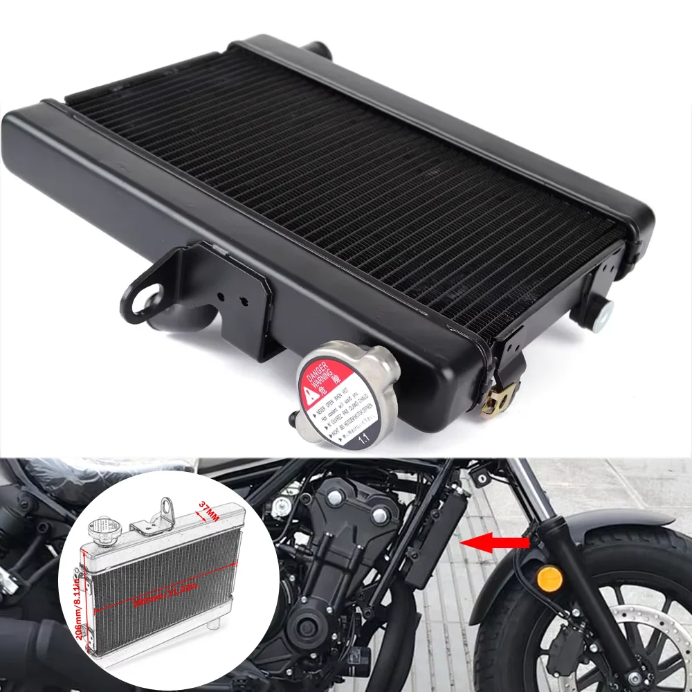 

Для Honda Rebel CMX500 CM500 CMX CM 500 2017-2022 двигатель алюминиевый радиатор охлаждающая жидкость охладитель резервуар для охлаждающей воды