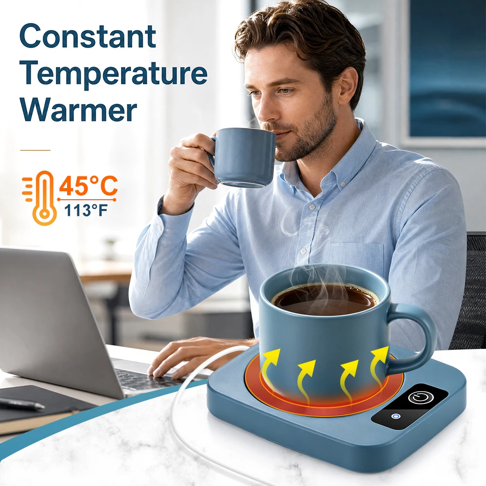 USB Coffee Mug Warmer Milk Cup Heater 45°C  Thermostatic Heating Coaster Smart Cup Warmer For Home Office Kitchen Accessories