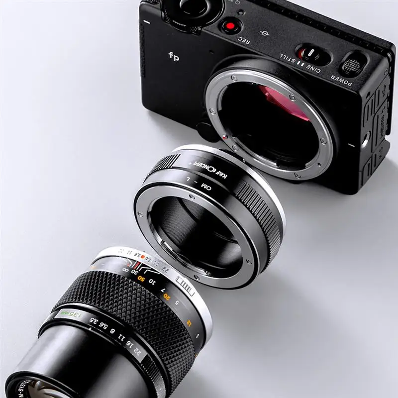 K&F CONCEPT OM-L OM Lens to L Mount Adapter Ring for Olympus OM Mount to Sigma Leica Panasonic L mount Camera