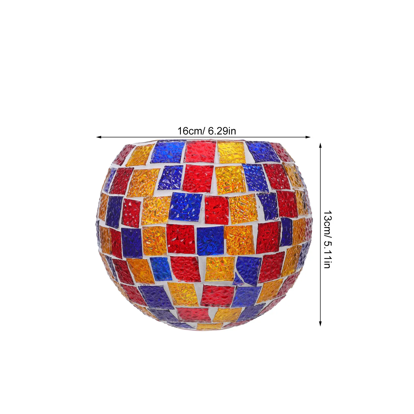 Mosaic Glass Globe Shade Retro Turkish Moroccan Colorful Lampshade Replacement Bulb Cover for Table Floor Ceiling Hanging