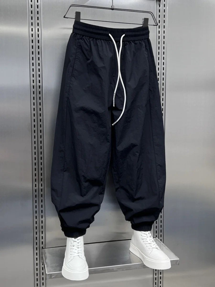 

Qui Dry Lightweight Summer Outdoor Sports Pants Loose Casual Loose Leg Harlan Pants for Men in plus Size Youth Daily Wear