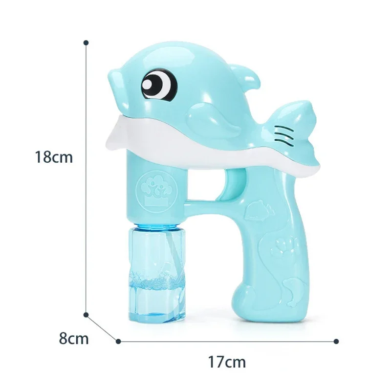 Bubble Gun Electric Automatic Soap Cute Bubbles Machine Kids Portable Outdoor Party Toy LED Light Blower Toys Children Gifts