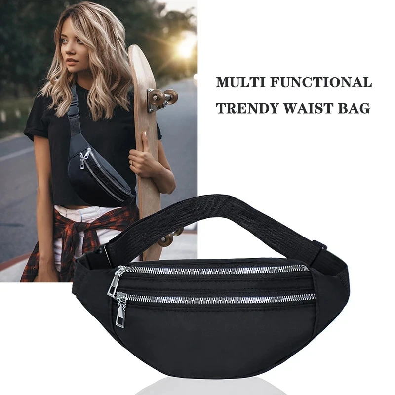 Chest Bags Banana Bag for Women Sling Crossbody Waist Pack Canvas Running Waist Bag Casual Fanny Packs Sport Half Moon Belt Bag