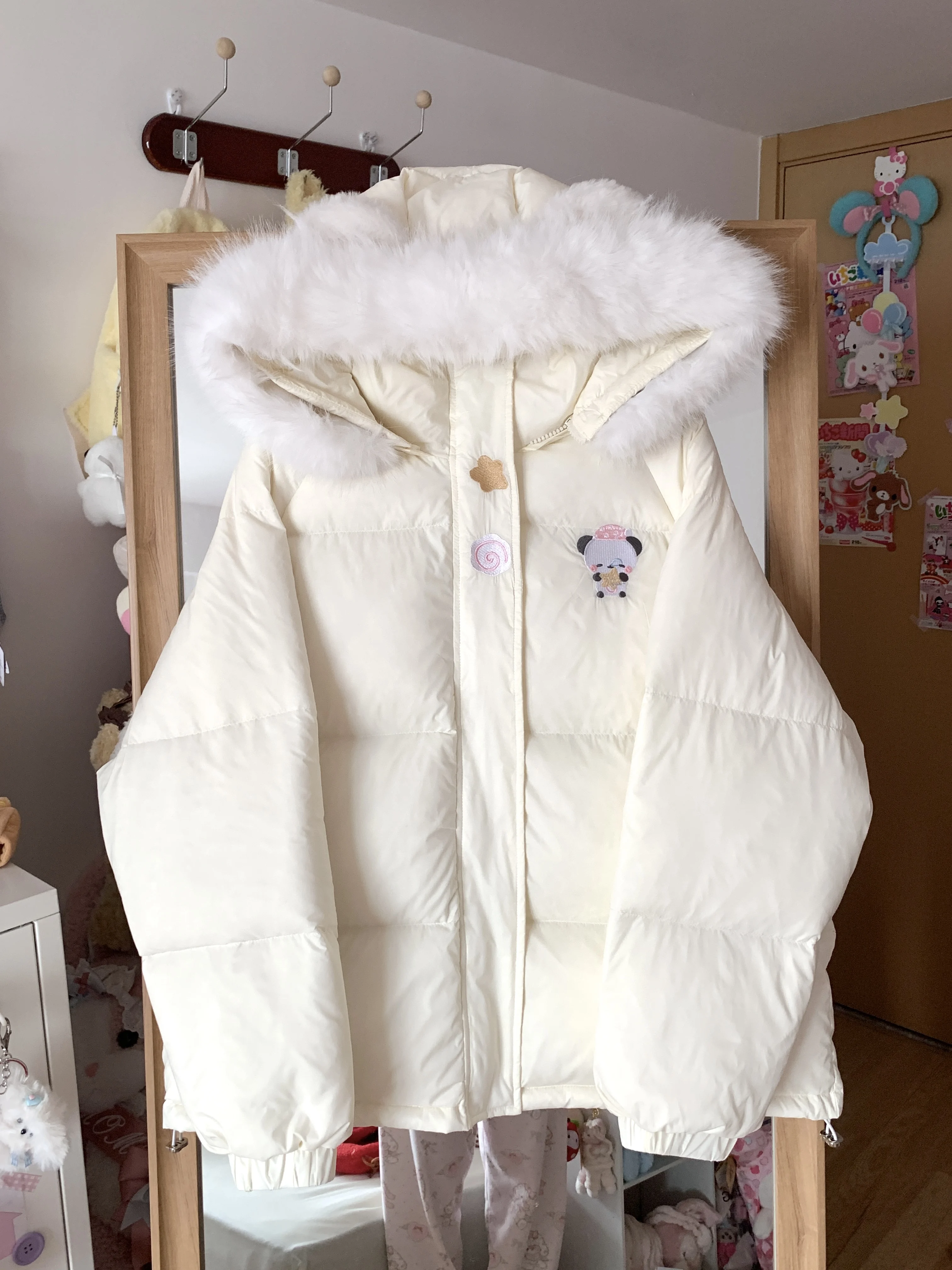 Originale giapponese morbida ragazza Kawaii Parka inverno nuovo 2025 studente caldo addensato Parka per le donne figlia quotidiano Y2k tuta sportiva