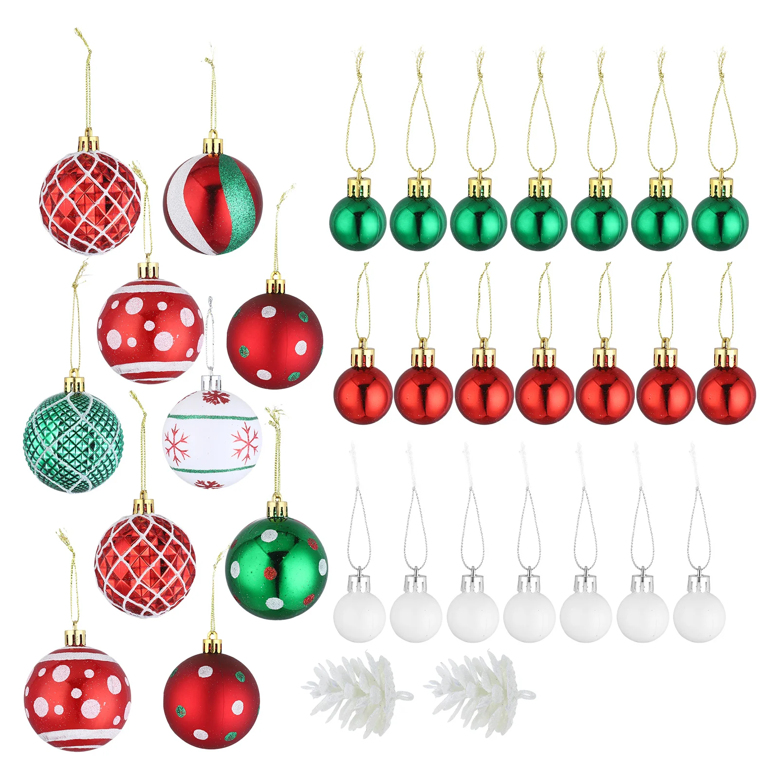

Baubles Plastic Decorative Pendants Ornaments Golden Hanging Decorations for Home