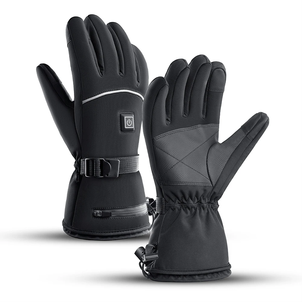 Touch Screen Heated Gloves Battery Powered Electric Heated Gloves Warm Heated Gloves Cold-Proof 3 Gear Temperature for Men Women