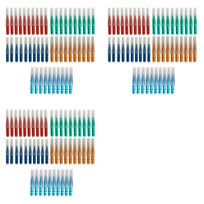 ABIT 150Pcs Interdental Brush Tooth Flossing Head Oral Hygiene Flosser Toothpick Cleaners Tooth Cleaning Tool