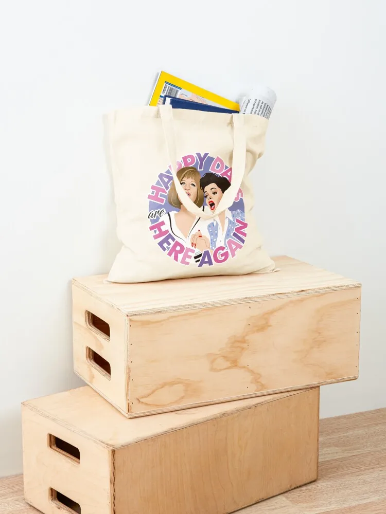 Happy days Tote Bag shopper bag women bags for women tote bags men personalized tote bag