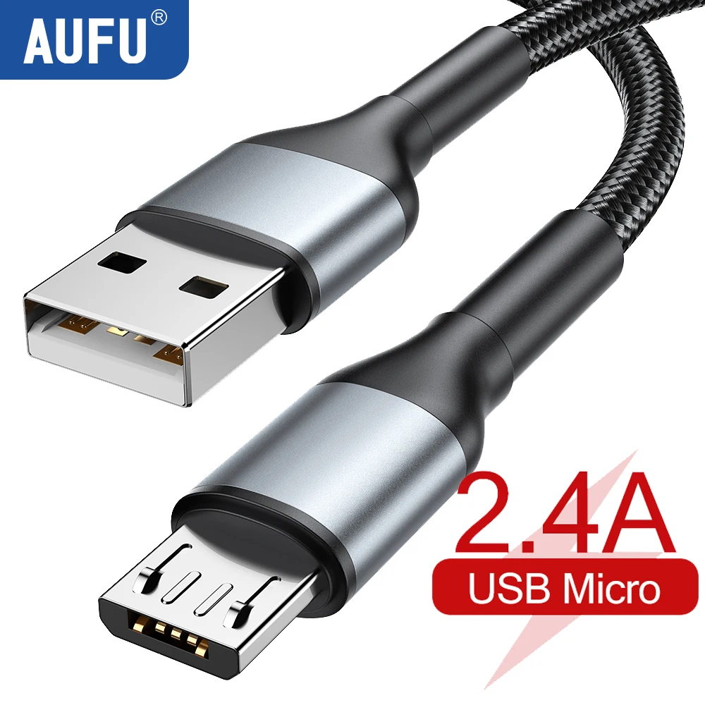 AUFU Micro USB Cable Fast Charging Data Cable For Xiaomi Redmi Note Samsung Android Mobile Phone Charger Cord Micro USB Wire