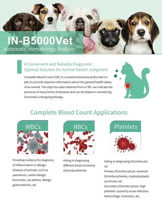 IN-B5000 Veterinary Diagnostic  Pe-3020vet Fully Auto 3-part