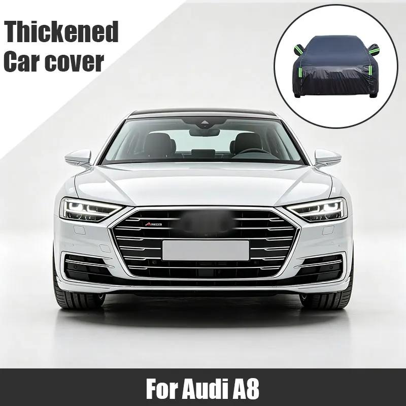 

For Audi A8 Full Car Cover with Side Zipper - Waterproof Dustproof UV Sun Protection All Weather Outdoor Cover