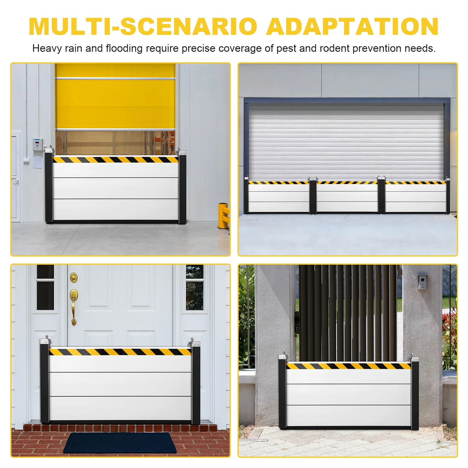 

Aluminum Flood Protection Barrier for Front Door/Basement Entrance/Backyard Thickened Reusable Water Barrier 48.03x23.62in