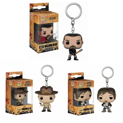 FUNKO POP Walking Dead Daryl Dixon Rick Grimes AMC Pocket Pop Keychain Action Figure Toys For Children Christmas Gift